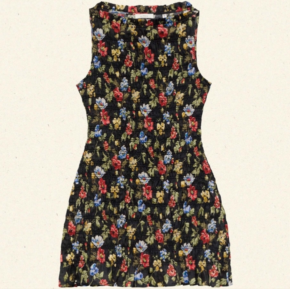 Doen GIANNA DRESS IN NOIR WILD ROSE - Picture 5 of 10